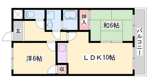 明石駅 バス15分  赤羽中央下車：停歩3分 4階の物件間取画像